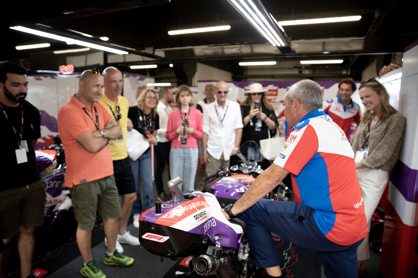 MotoGP bikes garage